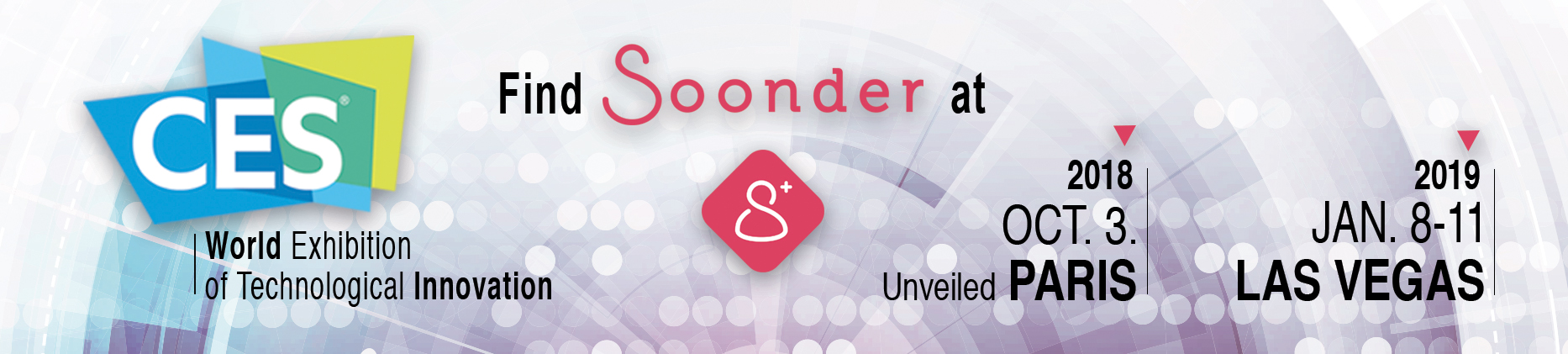 Find Soonder at the CES Paris and Las Vegas
